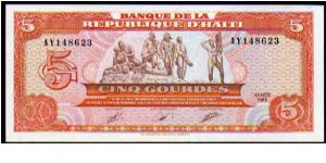 5 Gourdes
Pk 255 Banknote