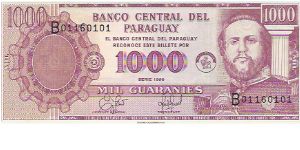 1000 GUARANIES
B01160101 Banknote