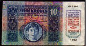 *AUSTRO_HUNGARIAN EMPIRE*
__

10 Kronen
10 Korona__
Pk 19
 Banknote