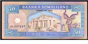 (Somaliland)

50 Shillings
Pk 4a Banknote
