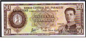 50 Guaranies
Pk 197b Banknote