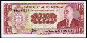 10 Guaranies
Pk 196 Banknote