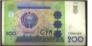 Dark blue, black, deep purple on green and multicolour underprint. Arms at left and as watermark. Sunface over mythological tiger at center on back. Banknote