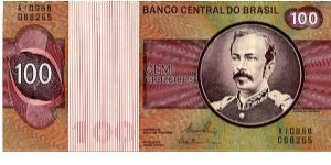 100 cruzeiros
Purple/Green
Army Marshal President Floiano Peixoto
Sign #20
National Congress building, Brasilia
Watermark F Peixoto Banknote