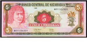 5 Cordobas
Pk 180 Banknote