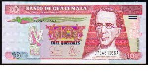 10 Quetzales
Pk 107
----------------
12-02-2003
---------------- Banknote