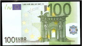 100 Euro.

Serial -S- prefix (Italy)

Baroque and Rococo architecture represented on face and back.

New Signature.

Pick #5s Banknote