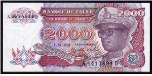 *ZAIRE*__

2000 Zaires__
Pk# 36 Banknote