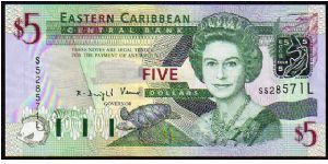 *EASTERN CARIBBEAN STATES*
________________

5 Dollars__
Pk 42L__

Suffix -L-
 Banknote