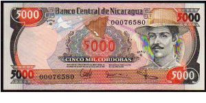 5000 Cordobas
Pk 146 Banknote