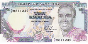 1989-1991

10 KWACHA

A/F98111239

P # 31A Banknote