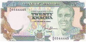1989-1991

20 KWACHA

A/G 0544445

P # 32B Banknote