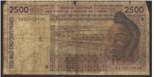 Deep purple and dark brown on lilac and multicolour underprint. Dam at center, young woman's head at right and as watermark. Statue at left, harvesting and spraying of fruit at left center on back. Banknote