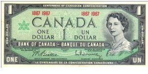 Centennial Commemorative. Double-dated 1867-1967 Banknote