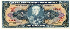 1956/58
2 cruzeiros
Green/Orange
Stamp 2A
Series A 601-900
Duke of Caxis 
Sign  Lemos & Alkimin
Army Collage
TDLR Banknote