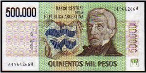 500'000 Pesos__
Pk 309 Banknote