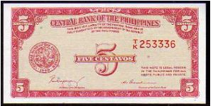 5 Centavos
Pk 126 Banknote
