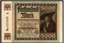 5000 Mark
Pk 81 Banknote