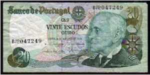 20 Escudos
Pk 176b

(04-10-1978) Banknote