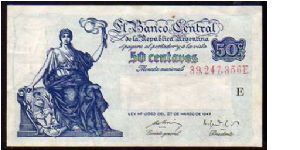 50 Centavos__
Pk 256__

1948-1950
 Banknote