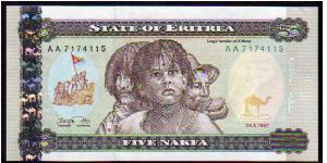 5 Nakfa
Pk 2
------------------
24-May-1997
------------------ Banknote
