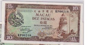 MACAU--
  500 PATACAS
  ESPECIME
THE CIRCULATED NOTE IS VERY DIFFICULT TO FIND IN UNC Banknote