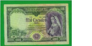 1000 escudos 1956 lovely and rare banknote from Portugal a VF condition Banknote