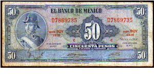 50 Pesos

Pk 49 u
==================
29-December-1972

Series BQV
================== Banknote