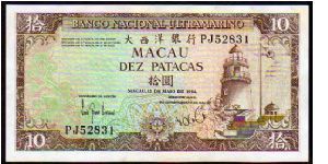 10 Patacas

Pk 64 Banknote