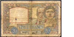 20 francs
Pk 92 Banknote