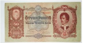 50 pengo 1930 Banknote