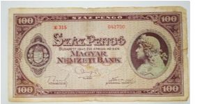 100 pengo 1945 Banknote