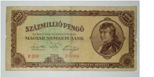 100 milion pengo 1946 Banknote