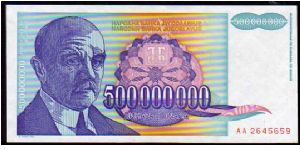 500'000'000 Dinara
Pk 134 Banknote