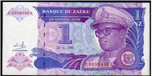 *ZAIRE*
_________________

1 Nouveau Zaire
Pk 52
----------------- Banknote