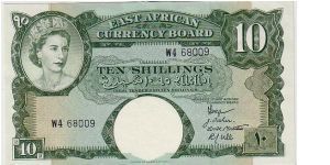 EAST AFRICA-
 10 SHILLINGS Banknote