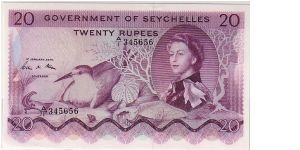 GOVERNMENT OF SEYCHELLE-
 20 RUPEES Banknote