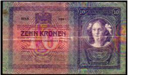 *AUSTRO_HUNGARIAN EMPIRE*
__

10 Kronen
/Korona__
Pk 9
 Banknote