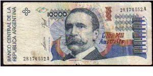 10'000 Australes__

Pk 334a__

1989-1991
 Banknote