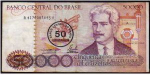 50 Cruzados__
Pk 207__

Ovpt on 50'000 Cruzeiros__sign. Dilson Domingos Funaro & Fernão Carlos Botelho Bracher


 Banknote