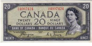THE BANK OF CANADA
 THE DEVIL IN HER HAIR- $20.00 Banknote