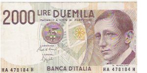 2000 LIRE

HA 478184 H Banknote
