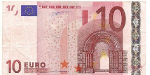 Italy (Prefix S); 10 euro; 2002 Banknote