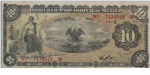 1914 GOBIERNO PROVISIONAL DE MEXICO 10 PESOS


SHARP BLUE AND RED SEAL STAMPS ON REVERSE Banknote