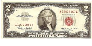 United States Note; 2 dollars; Series 1963 (Granahan/Dillon) Banknote