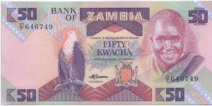1980-88 BANK OF ZAMBIA 50 KWACHA


P28a Banknote