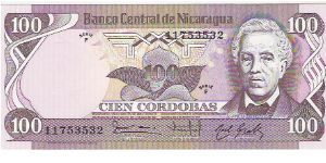 SERIE F

100 CORDOBAS

11753532

P # 141 Banknote