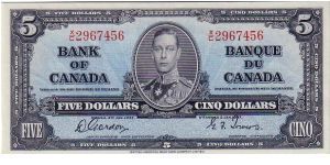 DOMINION OF CANADA
 $5.0 Banknote