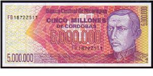 5'000'000 Cordobas
Pk 165 Banknote