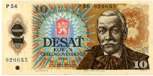 Czechoslovakia

10 Korun 
Multi
Pavol O Hviezdoslav
Orava mountains
Wtrmk Stars & leafs Banknote